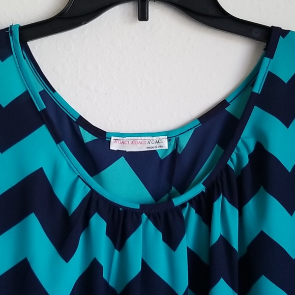 A'gaci Tied Back Blouse Black/Green - Picture 6 of 10